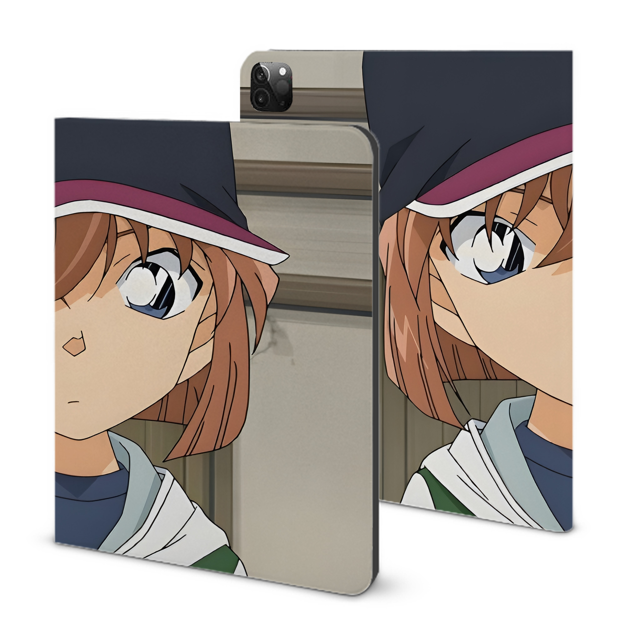 （画像用） 名探偵コナン Detective Conan IPadケース ペンホルダー付き ブックスタイルデザイン
